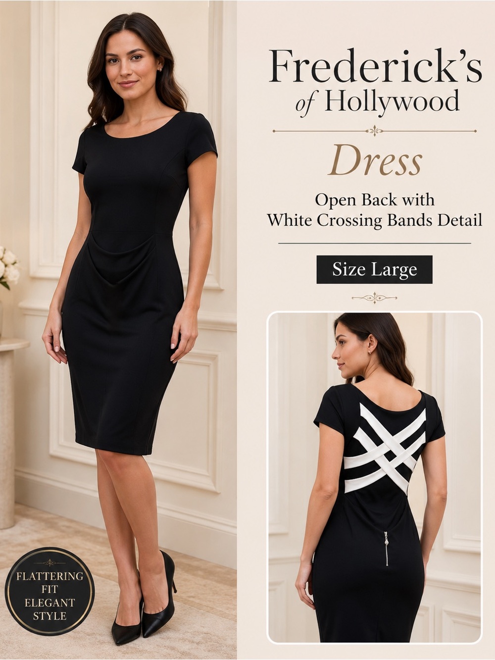 Frederick’s of Hollywood Open Back Dress - Size Large